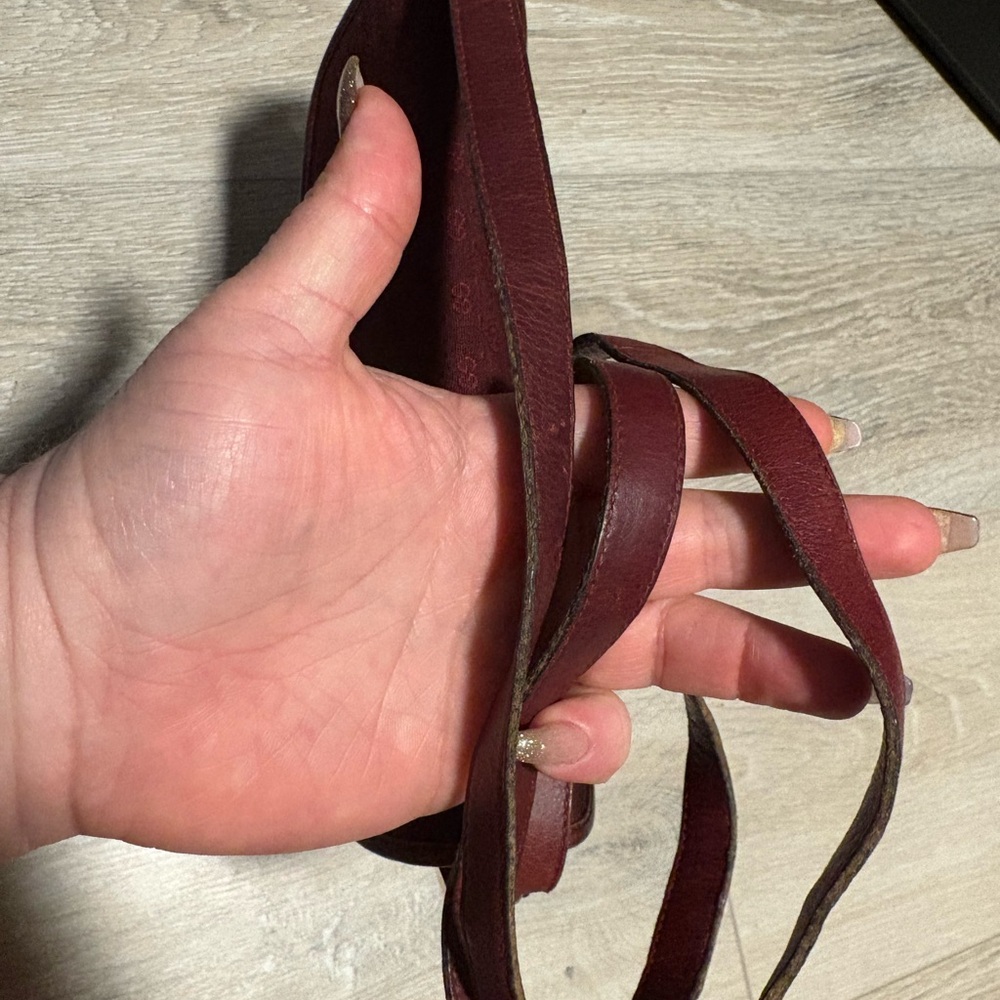 Gucci Vintage Micro Guccissima in a burgundy canvas & leather crossbody bag - Picture 16 of 16